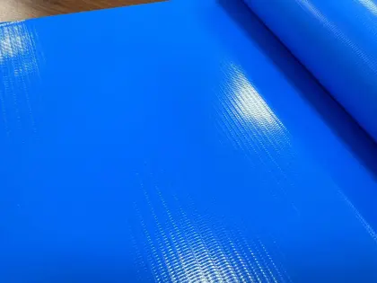 500gsm PVC plain tarpaulin blue