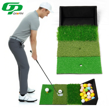 Tappetino da golf con fori per tee, erba a 3 lunghezze
