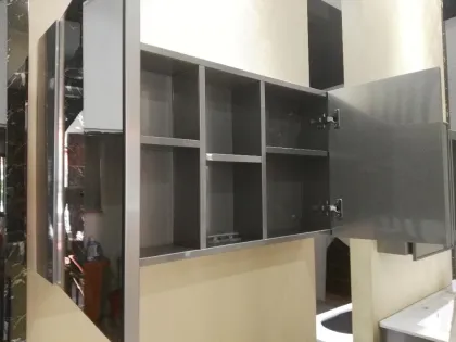stainless steel wall hang bathroom mirror cabinet