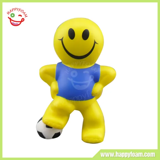 PU Stress Cute Customized Hot Smiley Man Stress Toy for Promotional Gifts