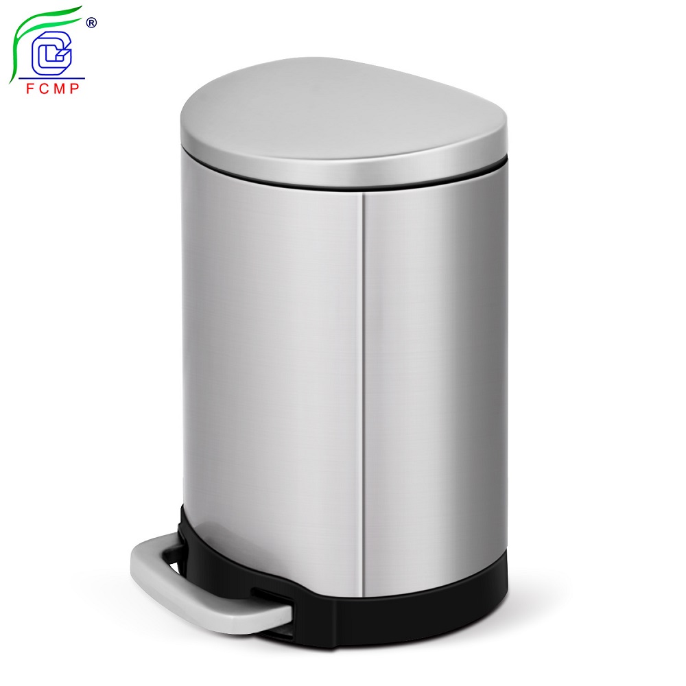 steel trash can with foot pedal