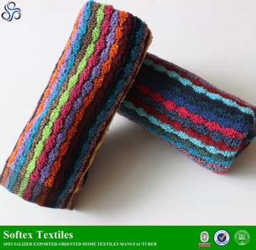 stock colourful striped towel,Superman yarn-dyed hand towel in bulk