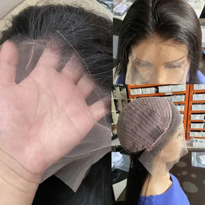 LSY Hair 13X4 13X6 Hd Transparent Swiss Lace Front Wigs Long Human Hair Glueless Brazilian Straight 100% Virgin Hd Full Lace Wig