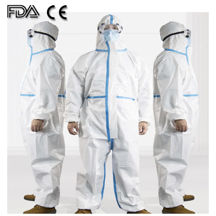 CE مكافحة الفيروسات يمكن التخلص منها ملابس واقية السلامة الطبية