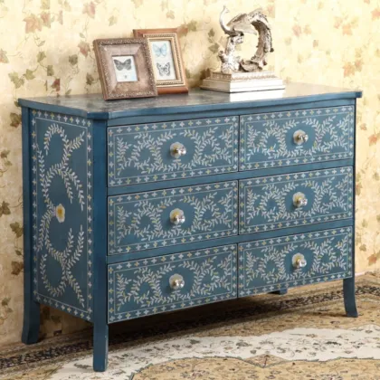 Mother of Pearl Inlay Furniture, Antique Storage Cabinet