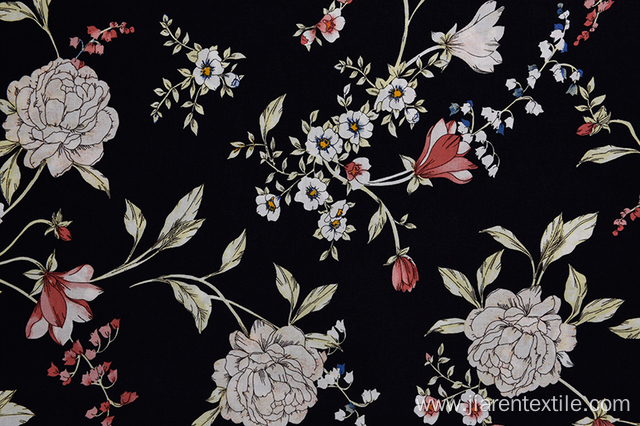 Competitive Price Peony Pattern Printed Fabrics