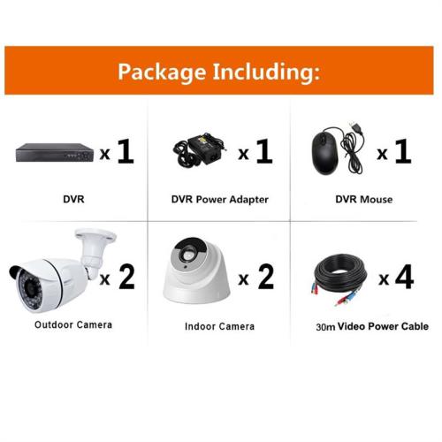 4chs 2.0MP  Day&Night Security DVR Systems