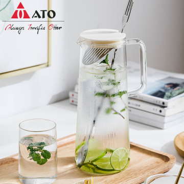 ATO Glass Water Kettle avec une galerie de filtre