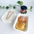 Sugarcane Pulp Tray 650ml Bagasse Food Container Sugarcane Tray Take Away Manufactory