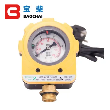 EU Plug 4 Bars Auto Adjustable Water Pump Pressure Gauge Controller - 0-4KG 1500W