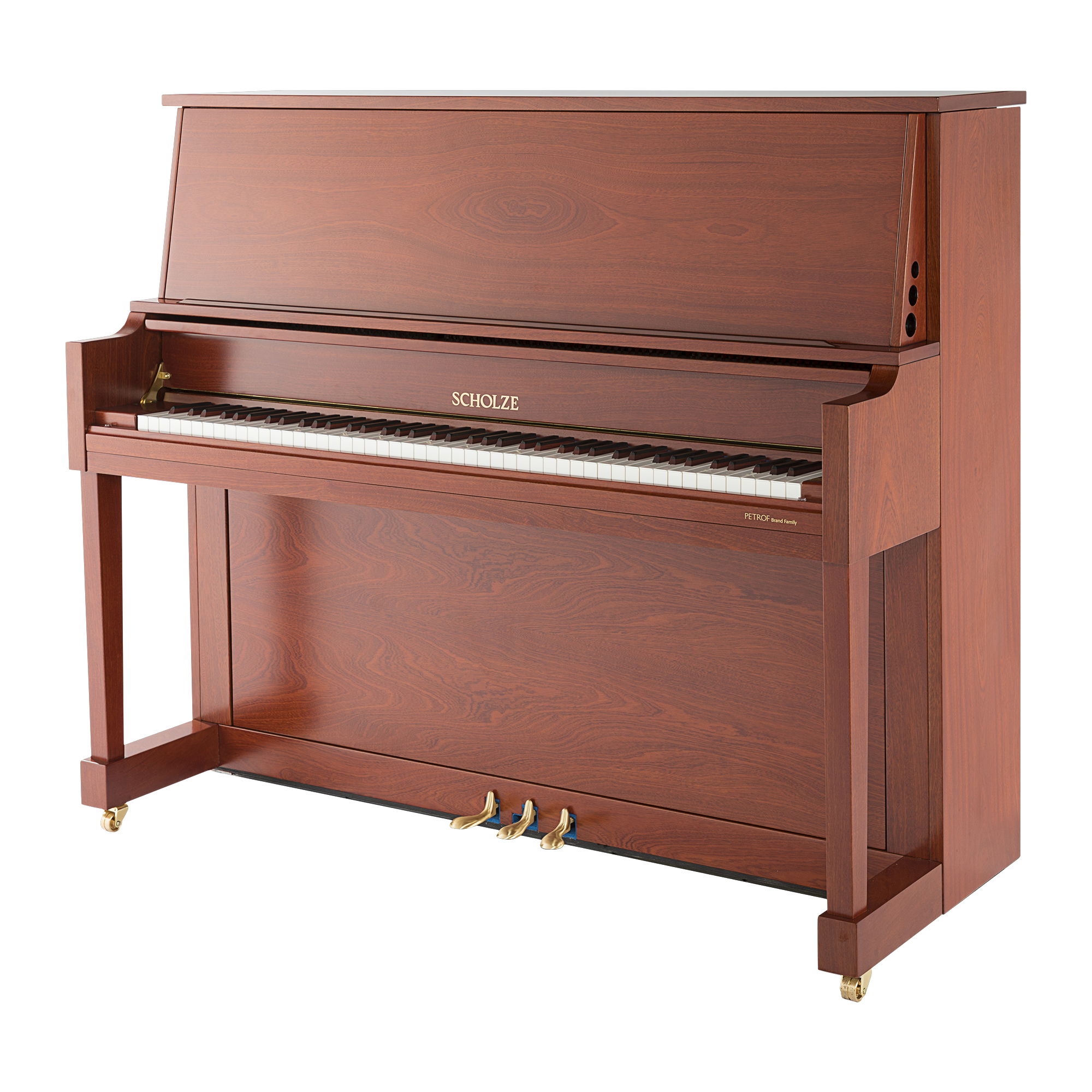 Petrof・Scholze NS-8直立したピアノウォルナットマットプロフェッショナルパフォーマンス128cm EuropeanPetrof Craft Professional Acoustic Piano