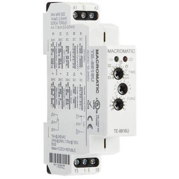 TE-8816U Рельеф задержка многофункции 12-240VAC/DC 15A SPDT