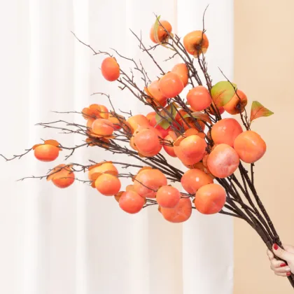 Artificial Persimmon Fruit Branches for Living Room Decoration