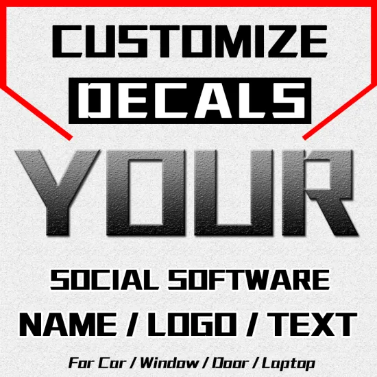 Custom Car Sticker Name Logo Text JAYJOE Customize Decal For Cars Auto Motorcycle Bumper Window Door Body Car Stickers