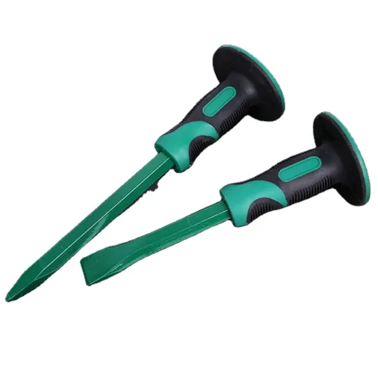 Professional Masonry Tools: Exploring the Features of Pointed Flat Chisels with Rubber Sleeves for Stone Work