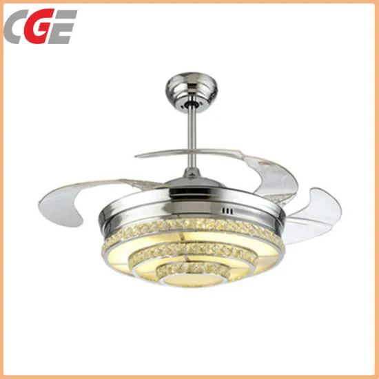 LED Lamp Ceiling Fan with Light Fan Industrial Ceiling Fan Decorative Ceiling Fan LED Lamps Hidden Blades Crystal