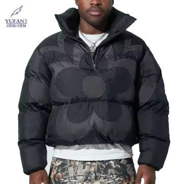 YuFan ODM Custom High Quality Down Coats for Men - Winter Jackets with Big Flower Printing