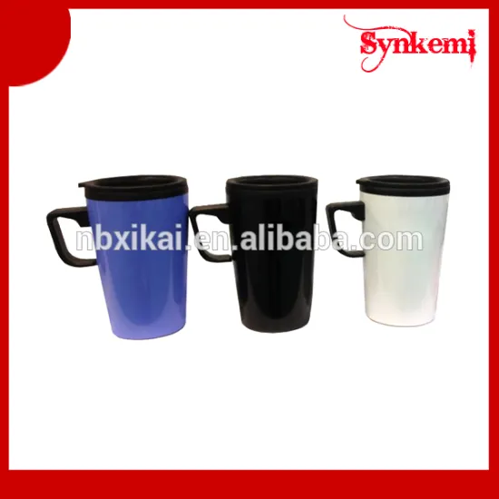 Custom stainless steel coffee mug with handle