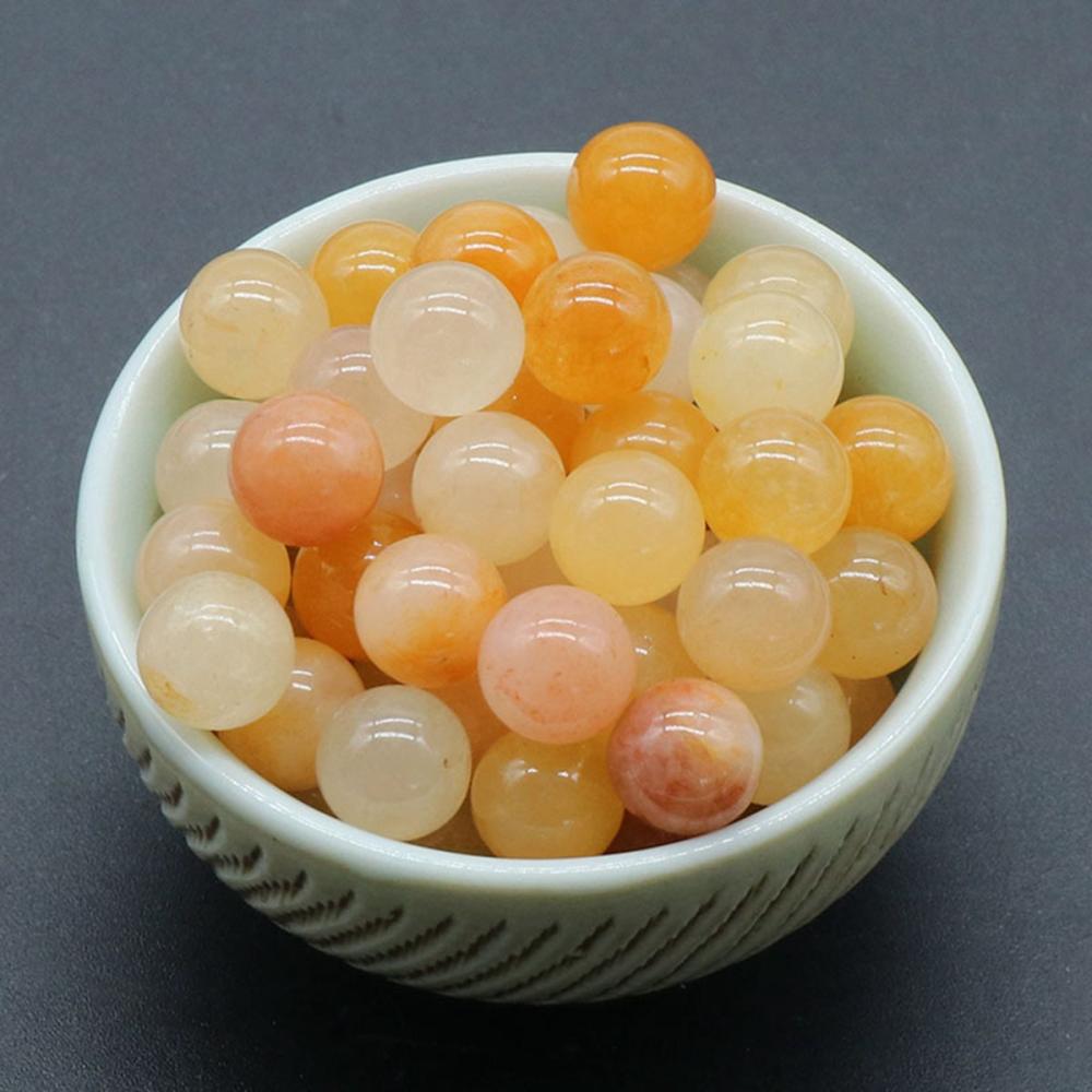 Boules de chakra de jade jaune 16 mm pour la décoration de la maison de méditation