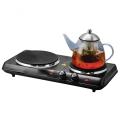 Kitchen Countertop Cast-Iron Double Burner 2500W