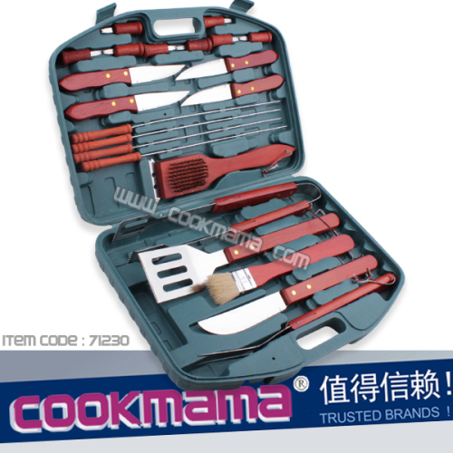 22pcs barbecue set with plastic storage case total