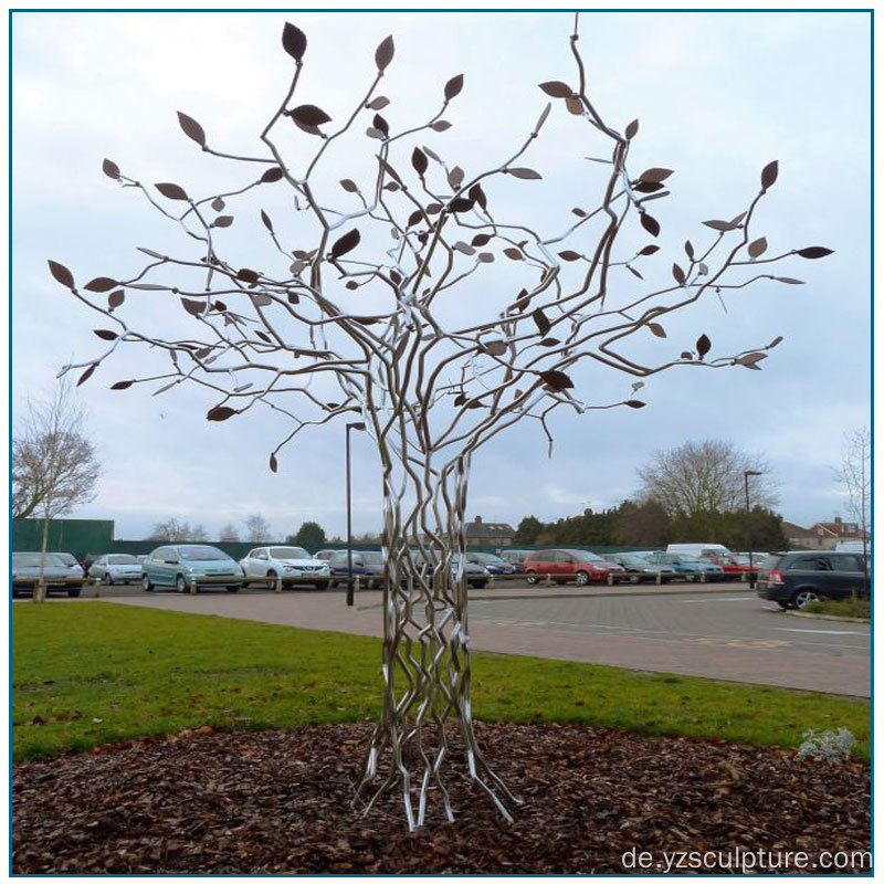 Große Garten-Edelstahl-Baum-Skulptur