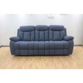 Sofa tissu 3 places avec fauteuils inclinables