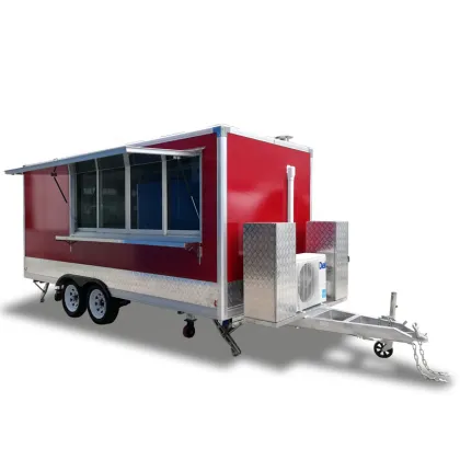 Yowon Customized Mobile Food Truck with Full Kitchen Equipment, Fridge, Burger Cart, Street Drinks, and Vending Trailer