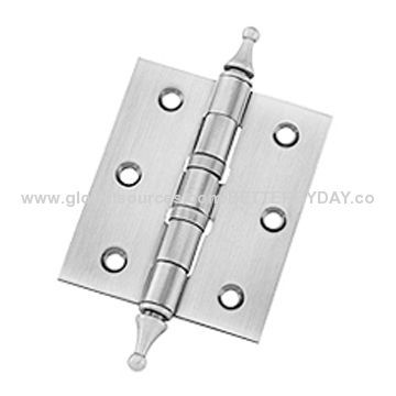 Butt iron door hinge hardware with ball bearing in chrome, nickel and brass colors