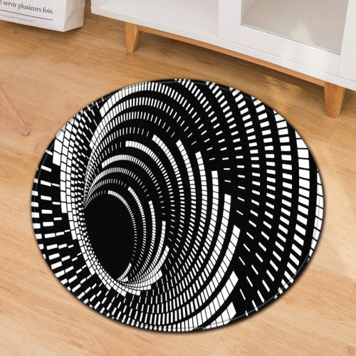 3D Circular Print Trap Carpet 3D non-slip floor mats in the bathroom Supplier
