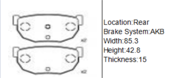 A106WK BRACK CAKE SET PER NISSAN SILVIA (S12)