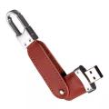 Customizable Key ring rotatable leather USB Memory Stick