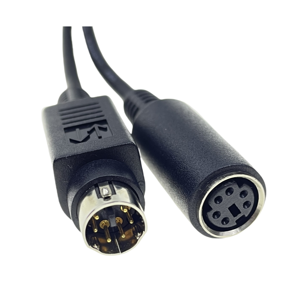 6P min din female to male cable