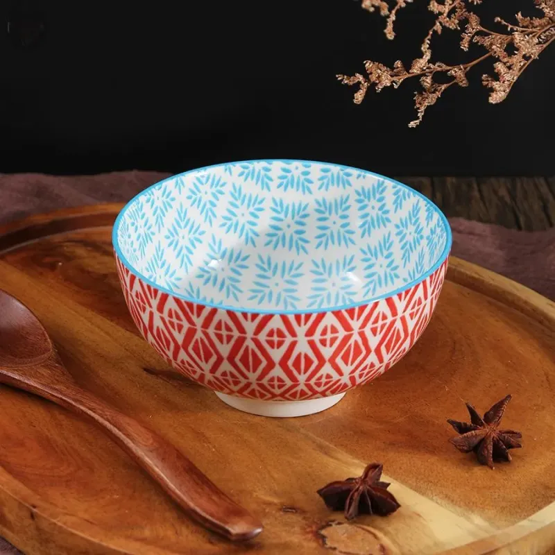 Eco-Friendly Healthy 4.5" Food Rice Bowl with Two-Side Pad Printing Decal