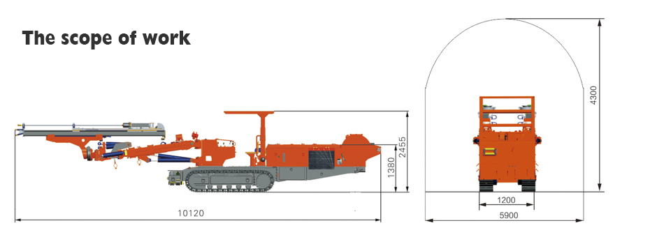 Crawler boring trolley