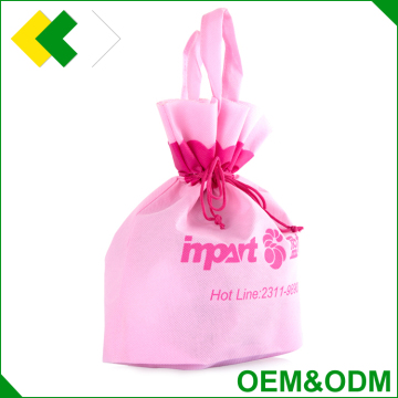 promotional portable non woven / polyester / canvas / cotton gift bag portable low price linen gift bag