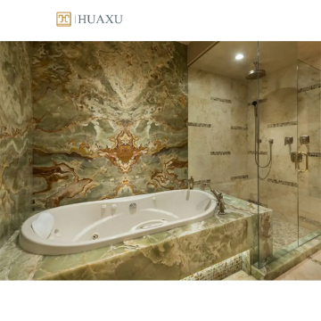 Huaxu Luxurious Rare Custom Shape Villa Onyx Slab for Walls and Floors