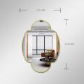 Petal shaped decorative hanging wall mirror