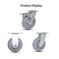 Heavy Duty Gray Swivel TPR Wheel Machinery Casters