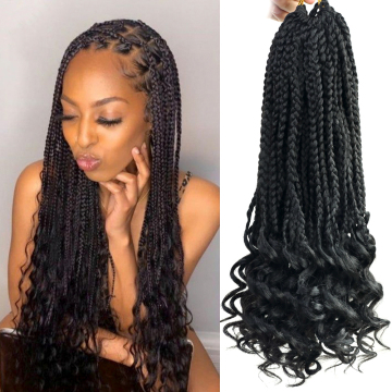 22 inch 90g 22 stands Senegalese Twist Curly Ends Crochet Braiding Hair Extensions Synthetic Box Braids Senegalese Twist
