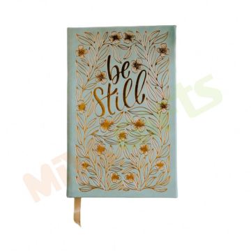 Custom Pastel Leather Gold Foil Deboss Flora Flower Journals & Planners