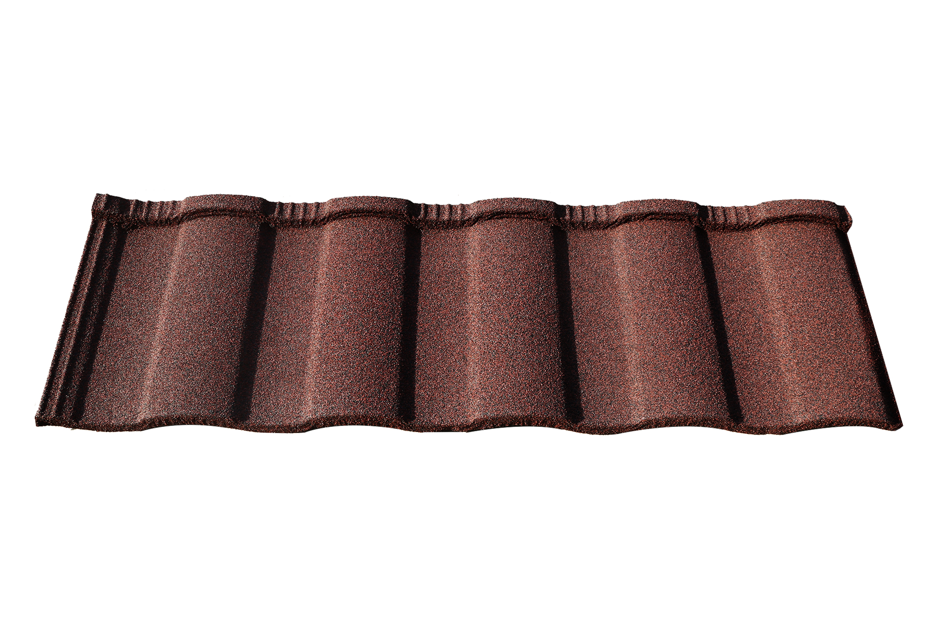 Black red gradient shingle metal roofing tile