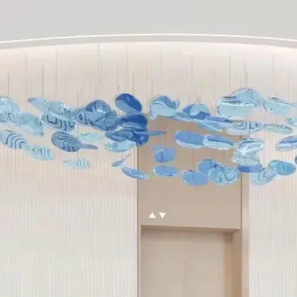 High-End Custom Chandeliers for Large Shopping Mall Elevators