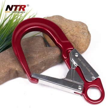 CE0321 EN362 Red Alu Bid safety snap hook