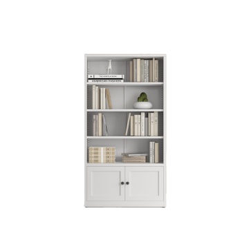 Minimalist White Steel Bookcase: Contemporary Storage Cabinet