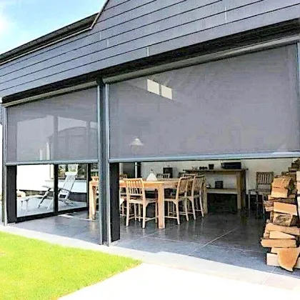 Roller Blinds and Sunscreen Curtains with Outdoor Blinds
