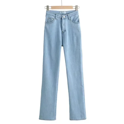Womens Stretchy Flare Jeans Pants