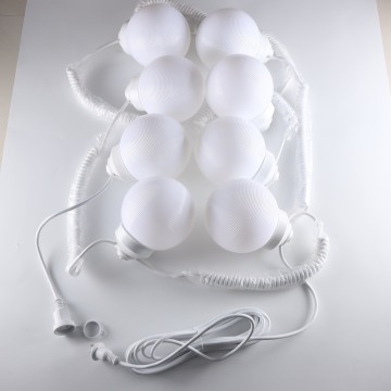 8 Globe Acrylic White 6-inci Lampu String Lampu untuk Pesta Luar Pesta Luar Pesta Krismas