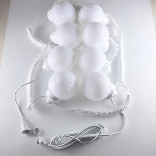 8 White 6-inch Acrylic Globe LED String Lights for Outdoor Patio Christmas Parties