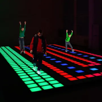 Interactive LED Floor for Dance Room - 30x30cm Active Game Light